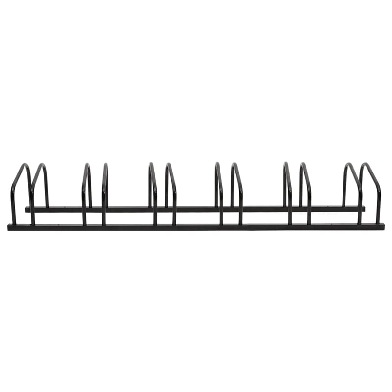 Bowery Hill Contemporary 6 Bikes Black Steel Bike Rack in Black
