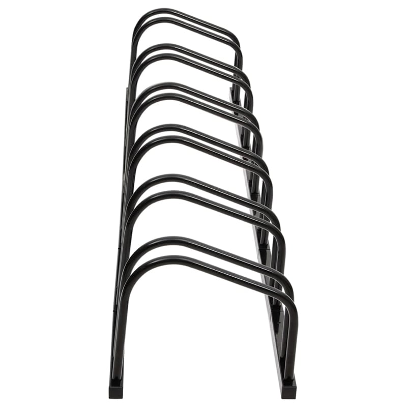 Bowery Hill Contemporary 6 Bikes Black Steel Bike Rack in Black