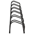 Bowery Hill Contemporary 6 Bikes Black Steel Bike Rack in Black