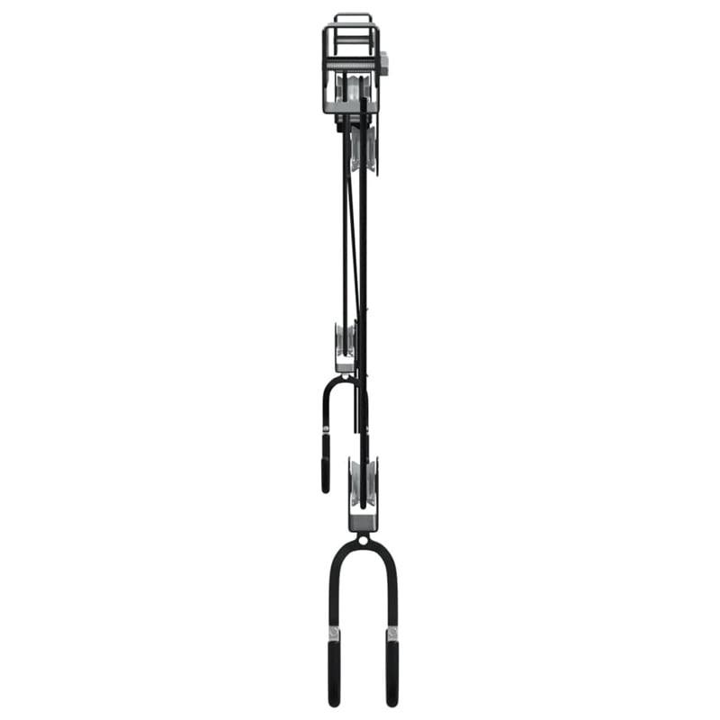 Bowery Hill Contemporary Bike Hoist with Ceiling Mount in Black