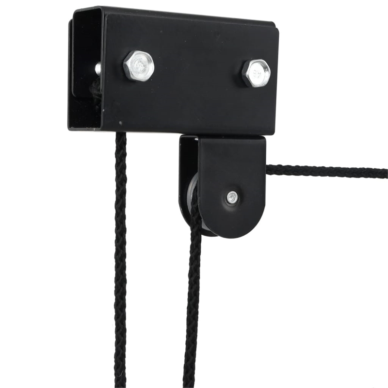 Bowery Hill Contemporary Bike Hoist with Ceiling Mount in Black