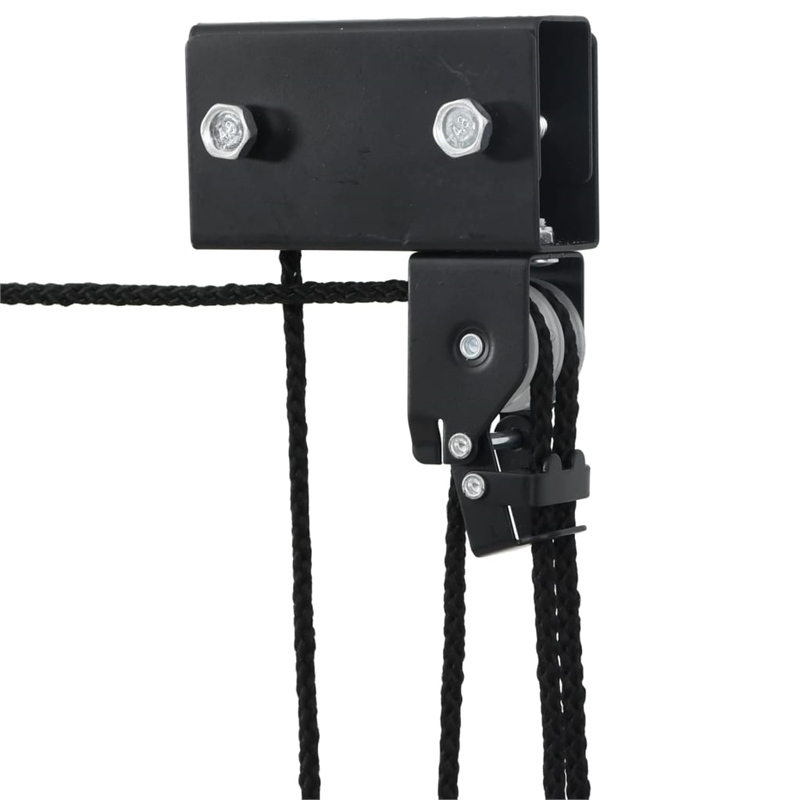 Bowery Hill Contemporary Bike Hoist with Ceiling Mount in Black