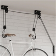 Bowery Hill Contemporary Bike Hoist with Ceiling Mount in Black
