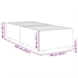 Bowery Hill Contemporary Twin XL Engineered Wood Bed Frame in Light Grey
