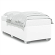 Bowery Hill Contemporary Twin Faux leather Bed Frame in White