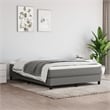 Bowery Hill Contemporary Engineered Wood Bed Queen Frame in Dark Grey
