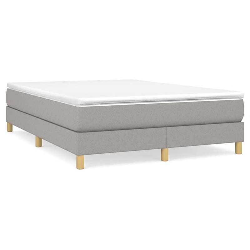 Bowery Hill Contemporary Queen Engineered Wood Bed Frame in Light Gray