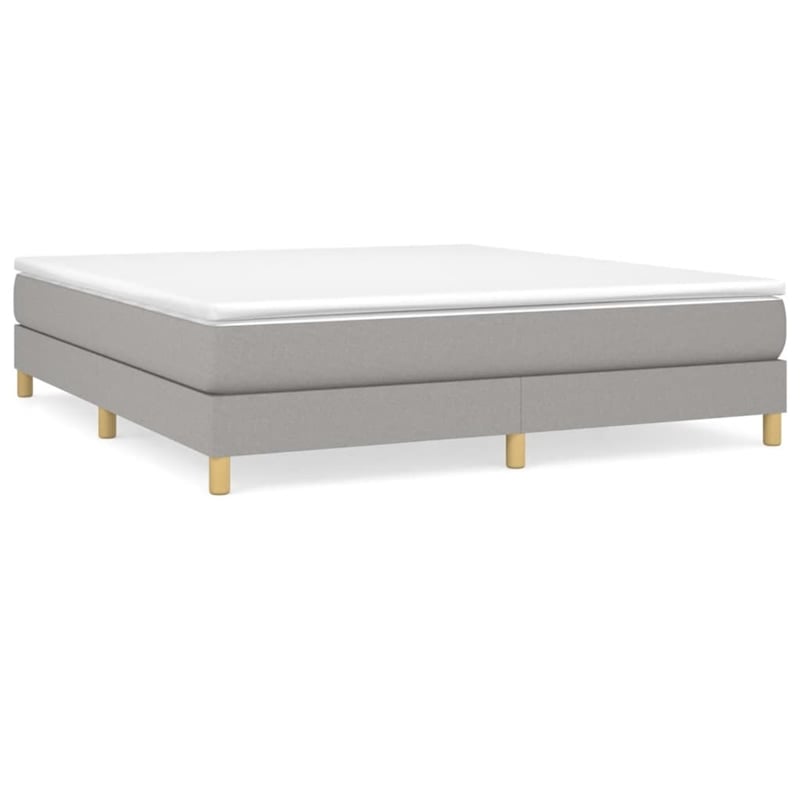 Bowery Hill Contemporary King Engineered Wood Bed Frame in Light Gray