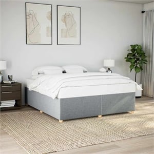 Bowery Hill Contemporary California King Bed Frame in Light Gray