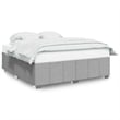 Bowery Hill Contemporary Wood King Bed Frame in Light Gray Finish