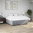 Bowery Hill Contemporary Wood King Bed Frame in Light Gray Finish