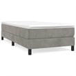 Bowery Hill Contemporary Twin XL Engineered Wood Bed Frame in Light Gray