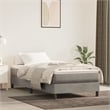 Bowery Hill Contemporary Twin XL Engineered Wood Bed Frame in Light Gray