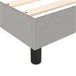 Bowery Hill Contemporary Twin XL Engineered Wood Bed Frame in Light Grey