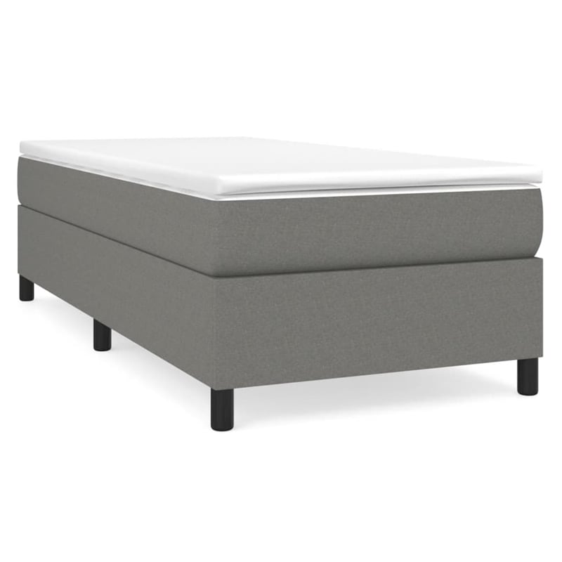 Bowery Hill Contemporary Engineered Wood Twin XL Bed Frame in Dark Gray