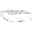 Bowery Hill Contemporary Engineered Wood Full Bed Frame in Dark Grey