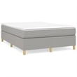 Bowery Hill Contemporary Engineered Wood Full Bed Frame in Light Grey