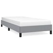 Bowery Hill Contemporary Engineered Wood Twin Bed Frame in Light Grey
