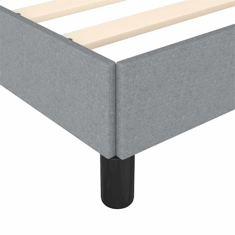 Bowery Hill Contemporary Engineered Wood Twin Bed Frame in Light Grey