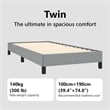 Bowery Hill Contemporary Engineered Wood Twin Bed Frame in Light Grey