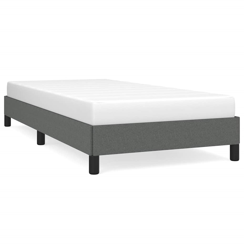 Bowery Hill Contemporary Engineered Wood Twin Bed Frame in Dark Gray
