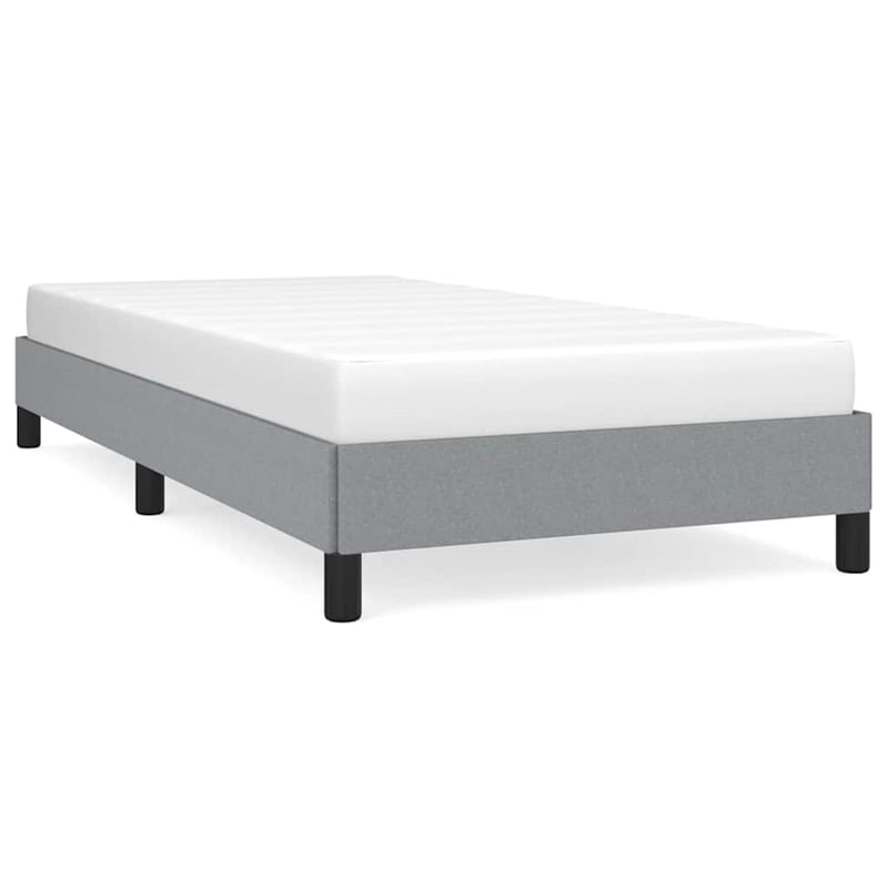 Bowery Hill Contemporary Twin XL Engineered Wood Bed Frame in Light Grey