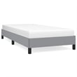 Bowery Hill Contemporary Twin XL Engineered Wood Bed Frame in Light Grey