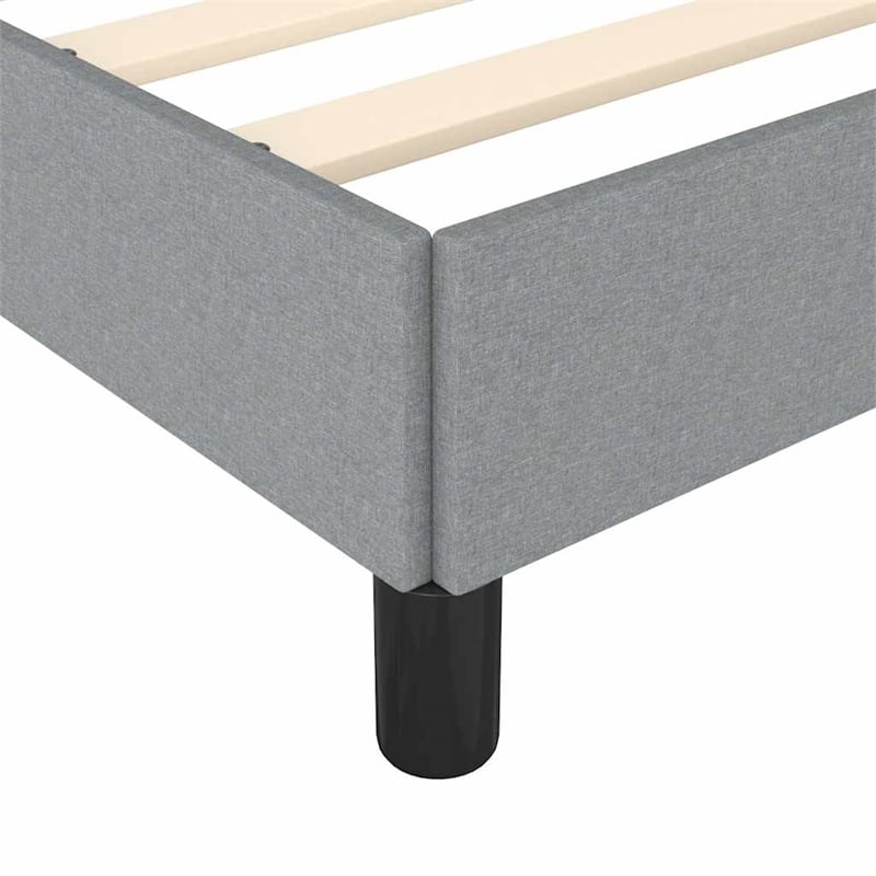 Bowery Hill Contemporary Twin XL Engineered Wood Bed Frame in Light Grey
