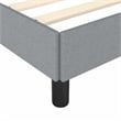 Bowery Hill Engineered Wood Faux Leather Full Bed Frame in Light Gray
