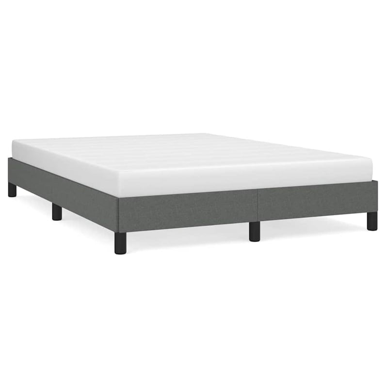 Bowery Hill Contemporary Engineered Wood Full Bed Frame in Dark Gray