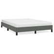 Bowery Hill Contemporary Engineered Wood Full Bed Frame in Dark Gray