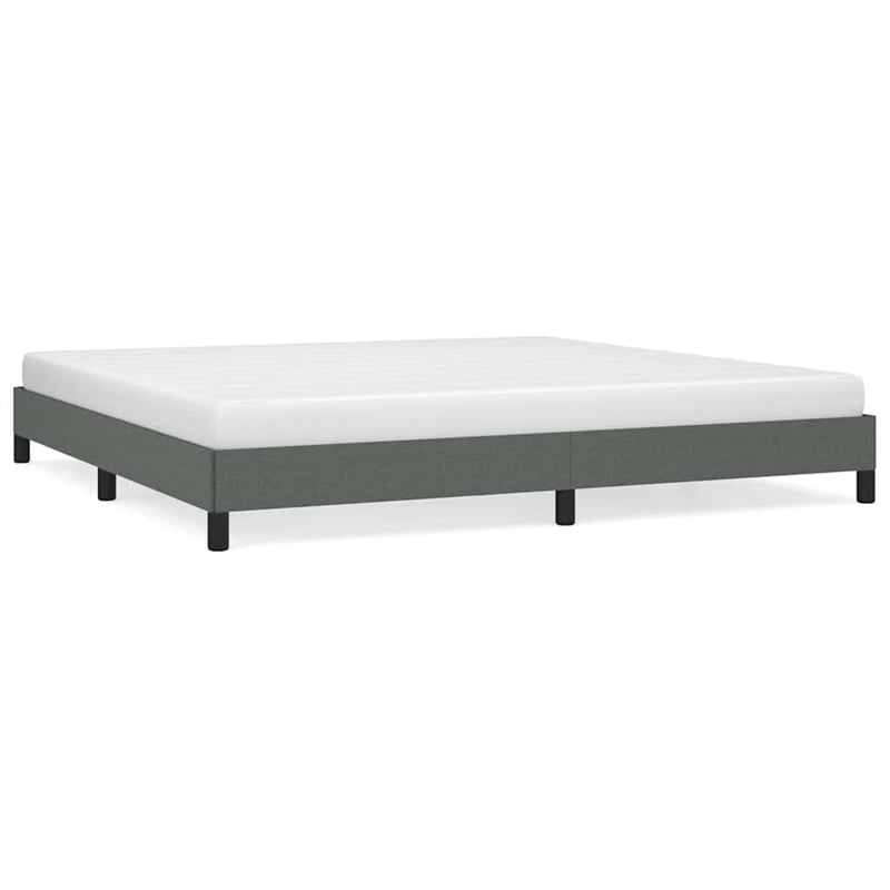 Bowery Hill Contemporary Engineered Wood Bed Frame in Dark Grey