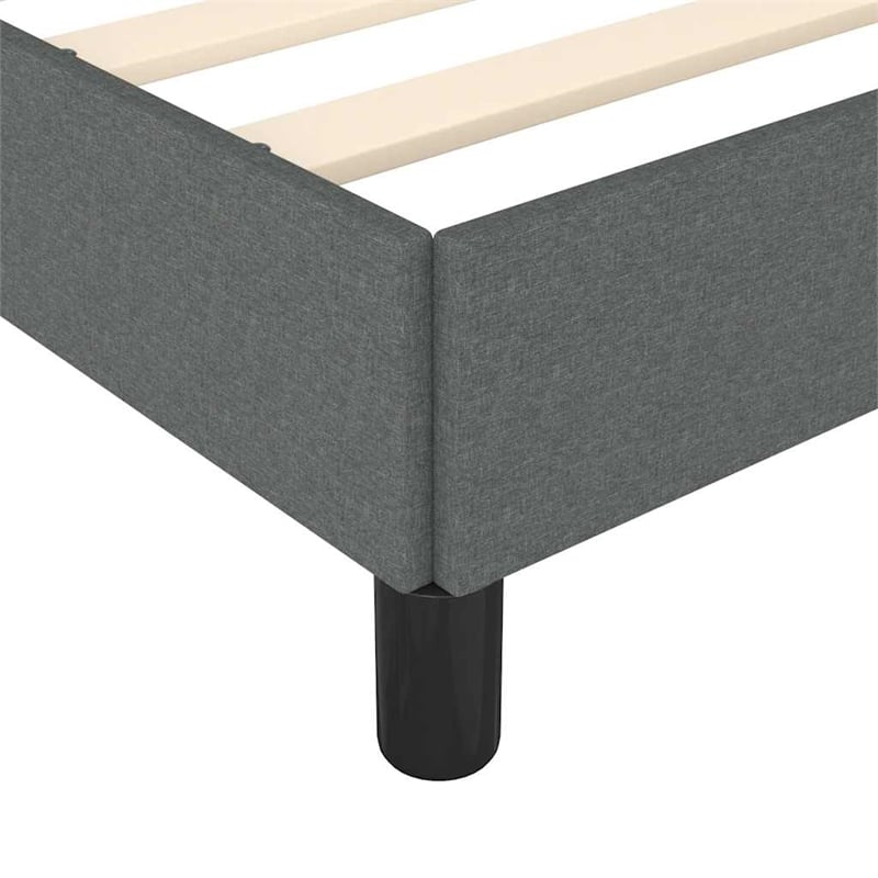 Bowery Hill Contemporary Engineered Wood Bed Frame in Dark Grey