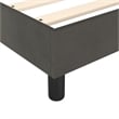 Bowery Hill Contemporary Engineered Wood Velvet Bed Frame in Dark Grey
