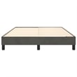 Bowery Hill Contemporary Engineered Wood Velvet Bed Frame in Dark Grey