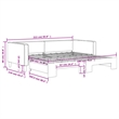 Bowery Hill Contemporary Sleeper Sofa Day Bed in Dark Gray Finish