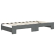 Bowery Hill Rectangular Daybed With Extendable Trundle in Dray Gray