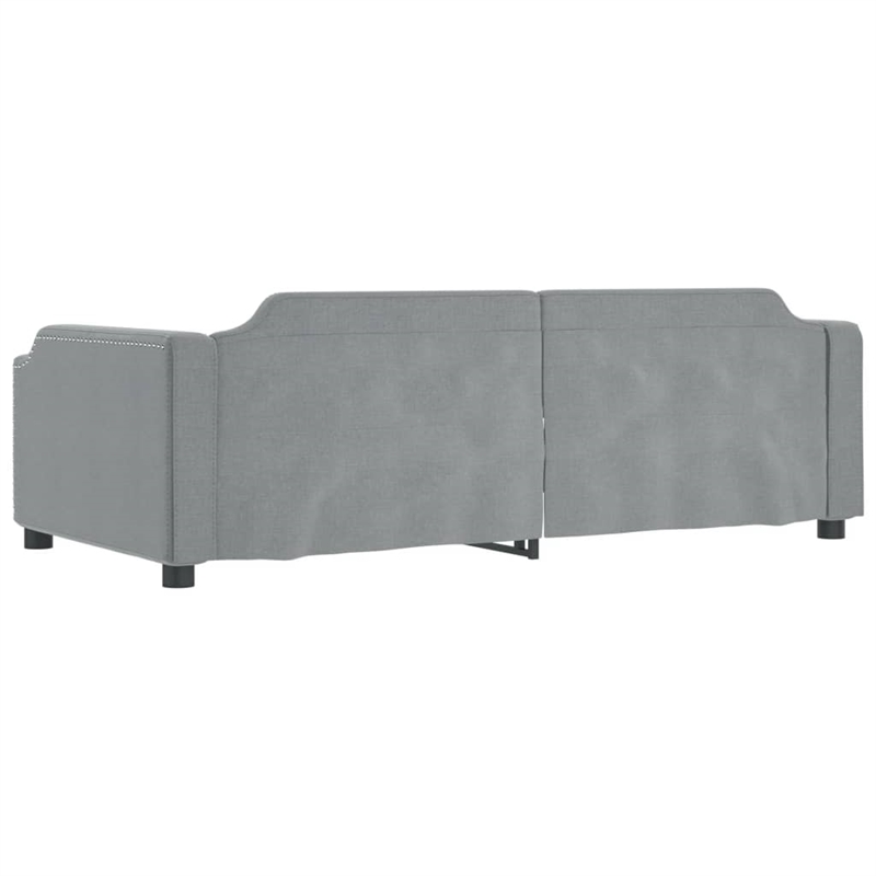 Bowery Hill Contemporary Daybed With Trundle in Light Grey Finish