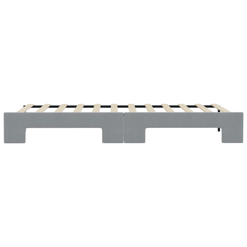 Bowery Hill Contemporary Daybed With Trundle in Light Grey Finish