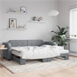 Bowery Hill Contemporary Daybed With Trundle in Light Grey Finish