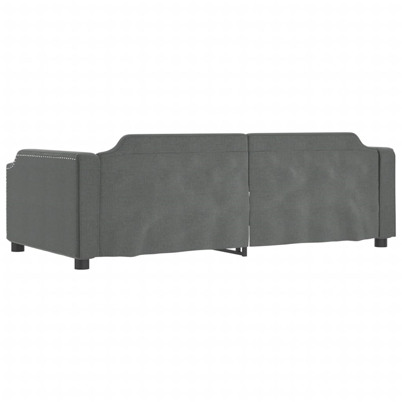 Bowery Hill Contemporary Daybed With Trundle in Dark Gray Finish