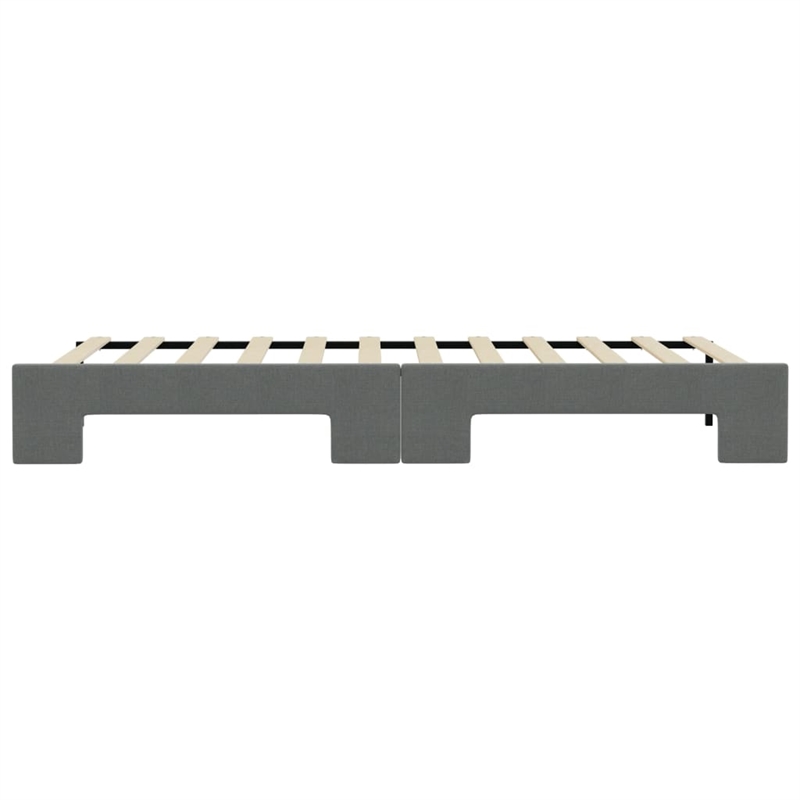 Bowery Hill Contemporary Daybed With Trundle in Dark Gray Finish