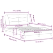 Bowery Hill Contemporary Polyester Upholstery Full Bed Frame Dark Grey