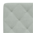 Bowery Hill Contemporary Velvet Full Bed Frame in Light Grey