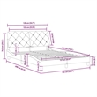 Bowery Hill Contemporary Velvet Full Bed Frame in Light Grey