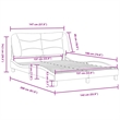 Bowery Hill Contemporary Faux Leather Full Bed Frame in White