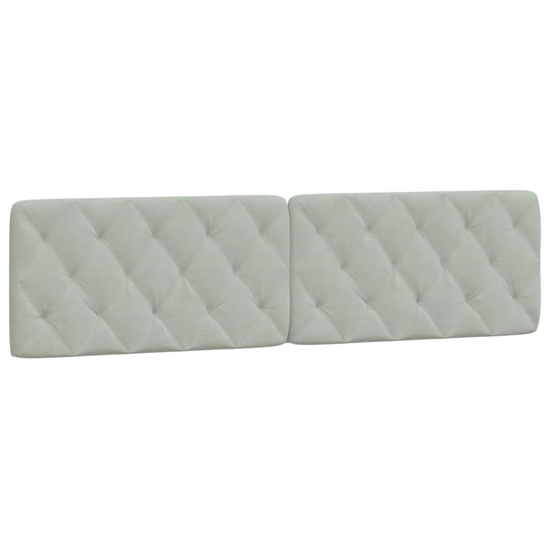 Bowery Hill Contemporary Queen Velvet Bed Frame in Light Grey