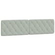 Bowery Hill Contemporary Queen Velvet Bed Frame in Light Grey