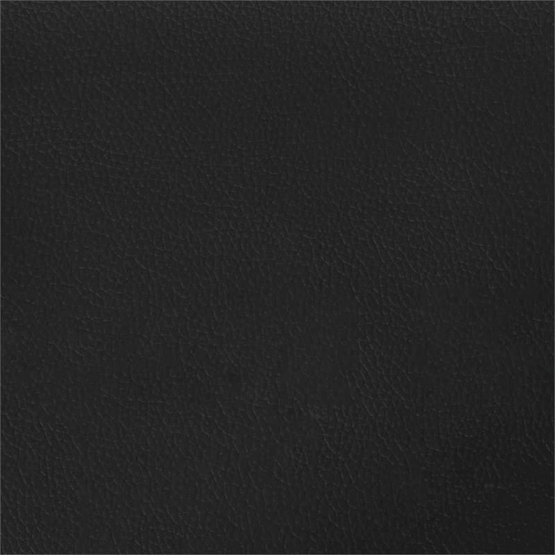 Bowery Hill Engineered Wood Faux Leather Queen Bed Frame in Black