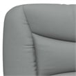 Bowery Hill Polyester Upholstery Twin Bed Frame in Light Grey